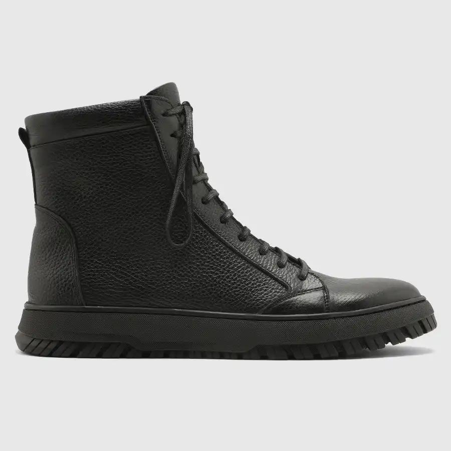 بوت چرم طبیعی مردانه فلوتر مشکی اورز Orez مدل SERGIO کد MCB123