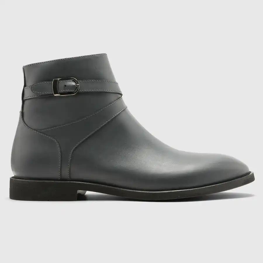 بوت چرم طبیعی مردانه ناپا طوسی اورز Orez مدل HAMILTON کد MFB119