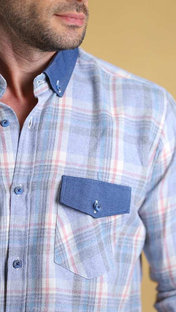 پیراهن زمستانه مردانه 60298 برندس Brands