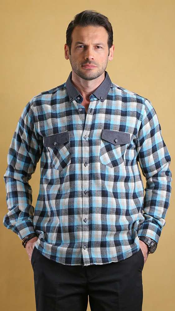 پیراهن زمستانه مردانه 60297 برندس Brands