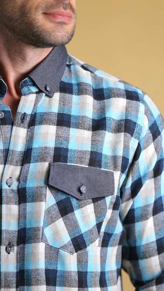 پیراهن زمستانه مردانه 60297 برندس Brands