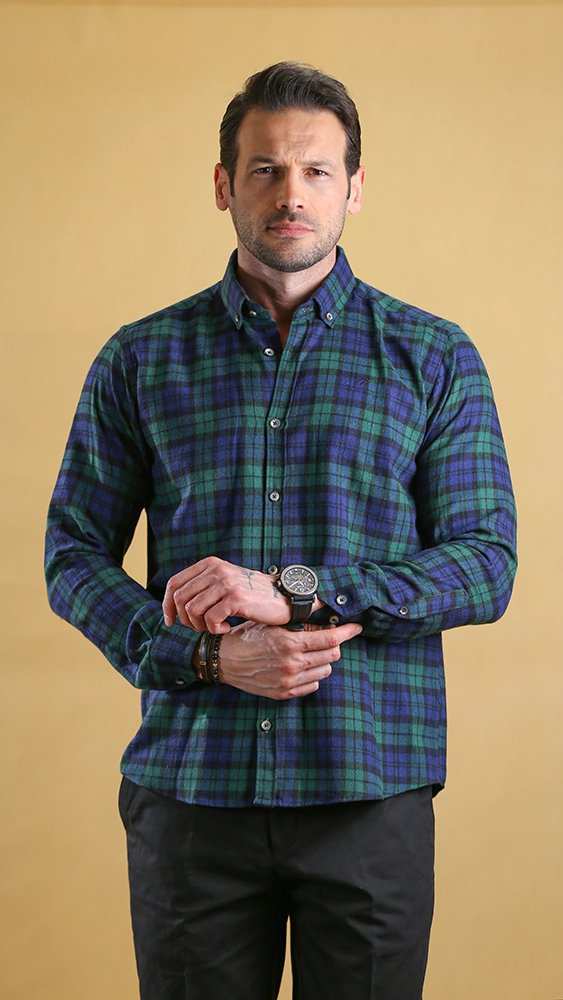 پیراهن زمستانه مردانه 60286 برندس Brands