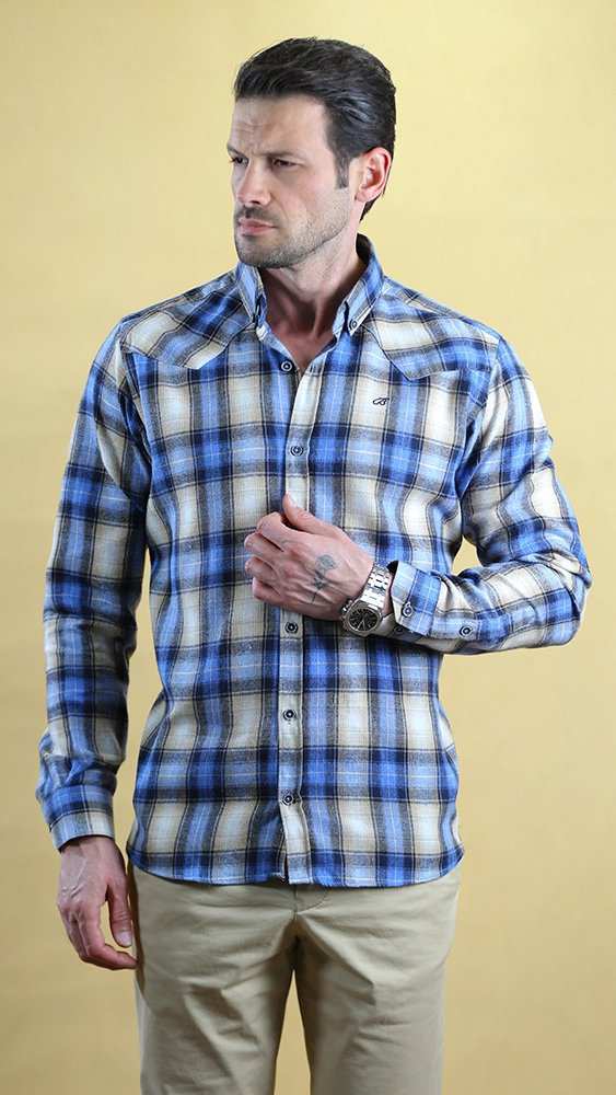 پیراهن مردانه زمستانه 60282 برندس