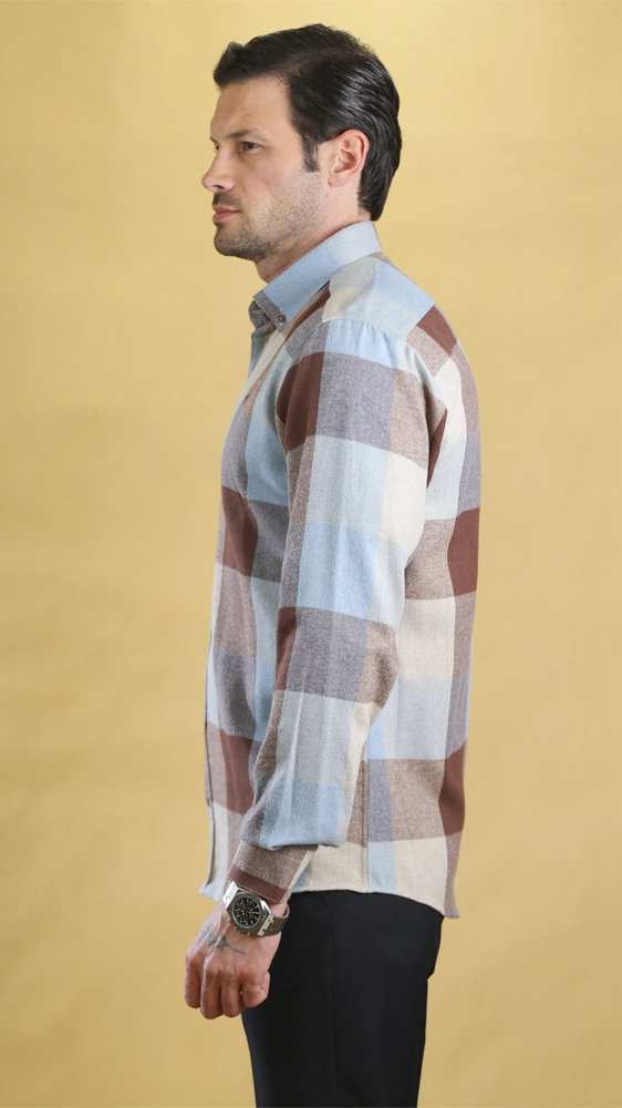 پیراهن زمستانه مردانه 60272 برندس Brands