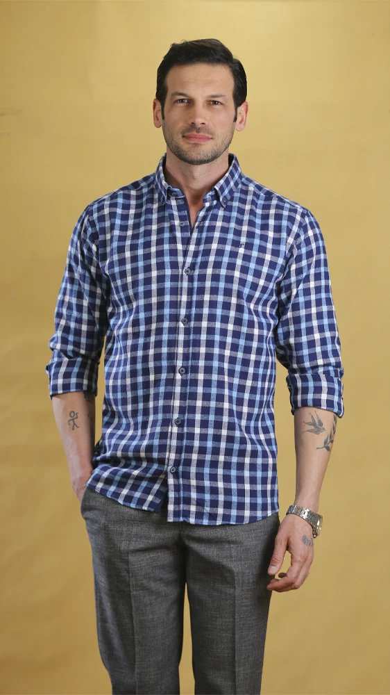 پیراهن زمستانه مردانه 60270 برندس Brands