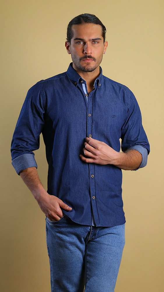 پیراهن مردانه جین 60400 برندس Brands