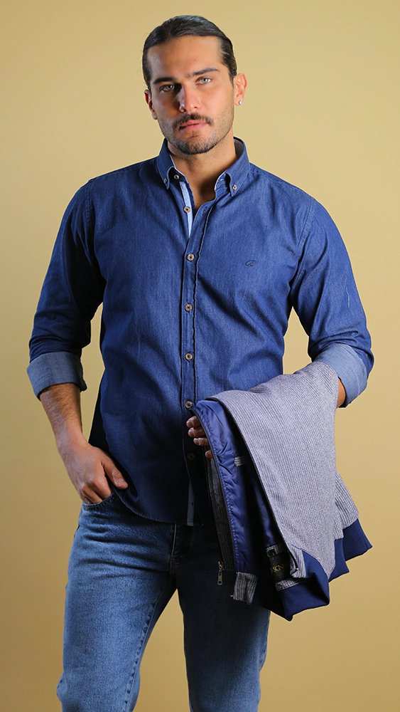 پیراهن مردانه جین 60400 برندس Brands