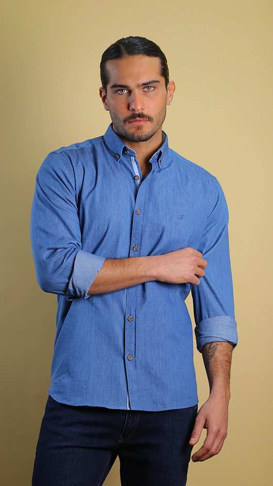 پیراهن مردانه جین 60400 برندس Brands