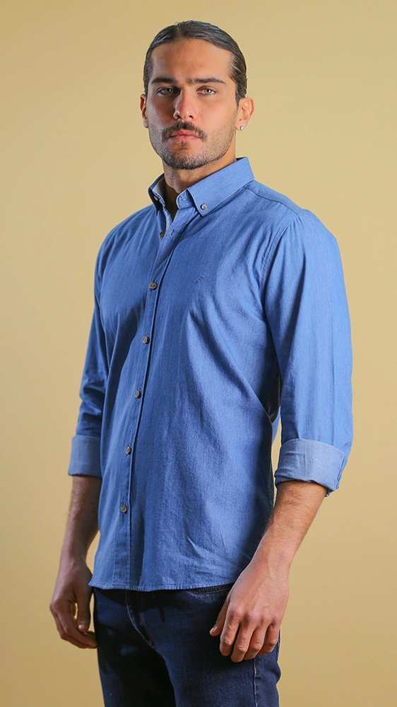 پیراهن مردانه جین 60400 برندس Brands