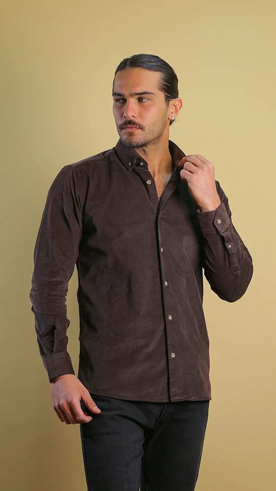 پیراهن مردانه مخمل 60414 برندس