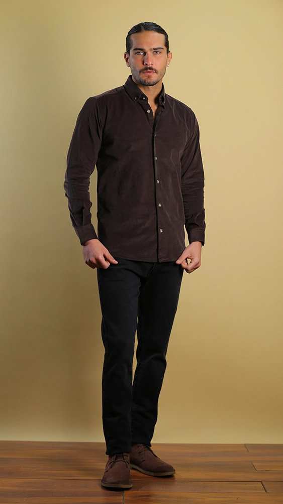 پیراهن مردانه مخمل 60414 برندس