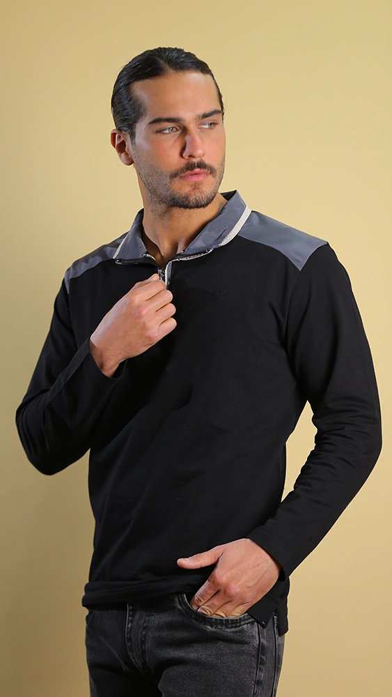 تی شرت زمستانه مردانه 70023 برندس Brands