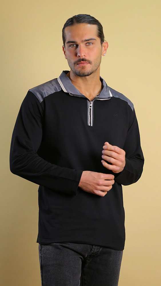 تی شرت زمستانه مردانه 70023 برندس Brands