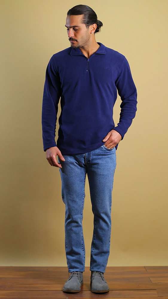 سویشرت مردانه نیم زیپ 70076 برندس Brands