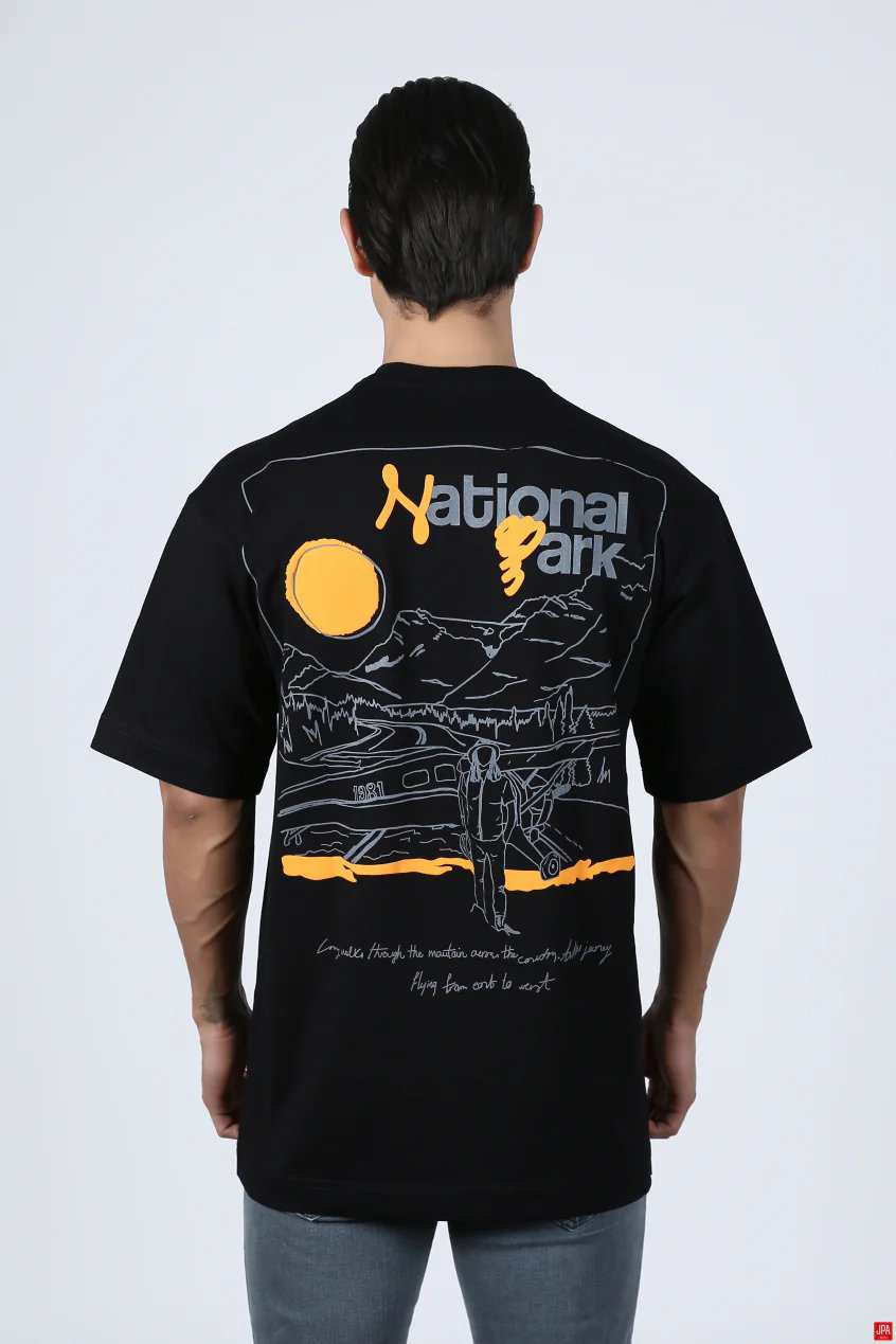 تی شرت مردانه یقه گرد مشکی جی پی ای JPA کد 02321