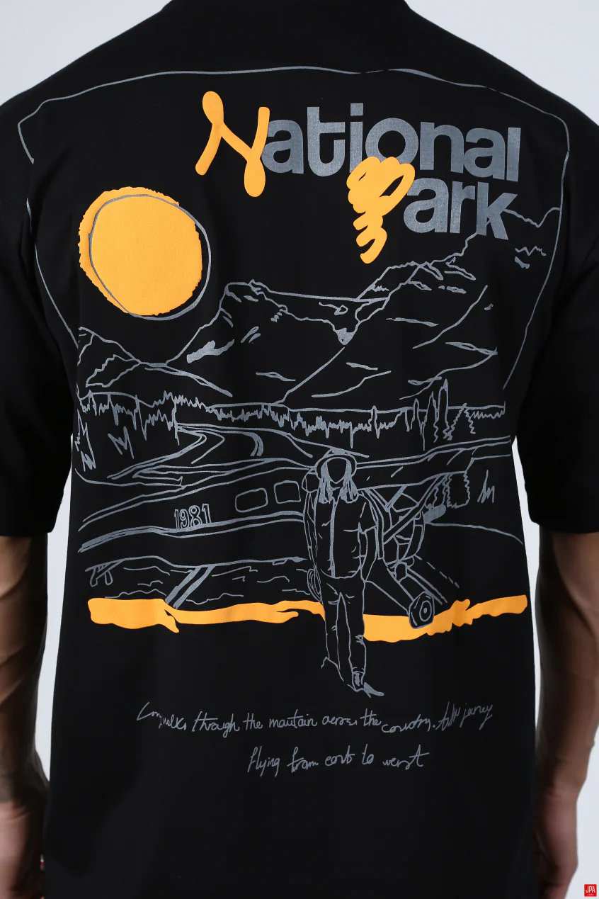 تی شرت مردانه یقه گرد مشکی جی پی ای JPA کد 02321