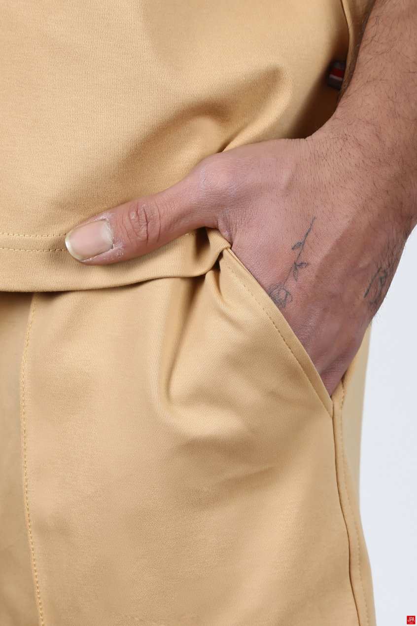 ست تی شرت و شلوارک مردانه طوسی روشن جی پی ای JPA کد 02358