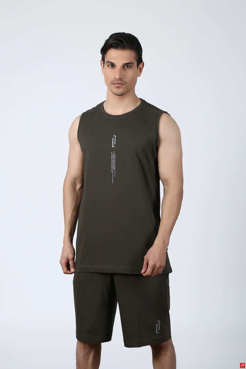 ست تاپ حلقه ای و شلوارک مردانه جی پی ای JPA کد 02327