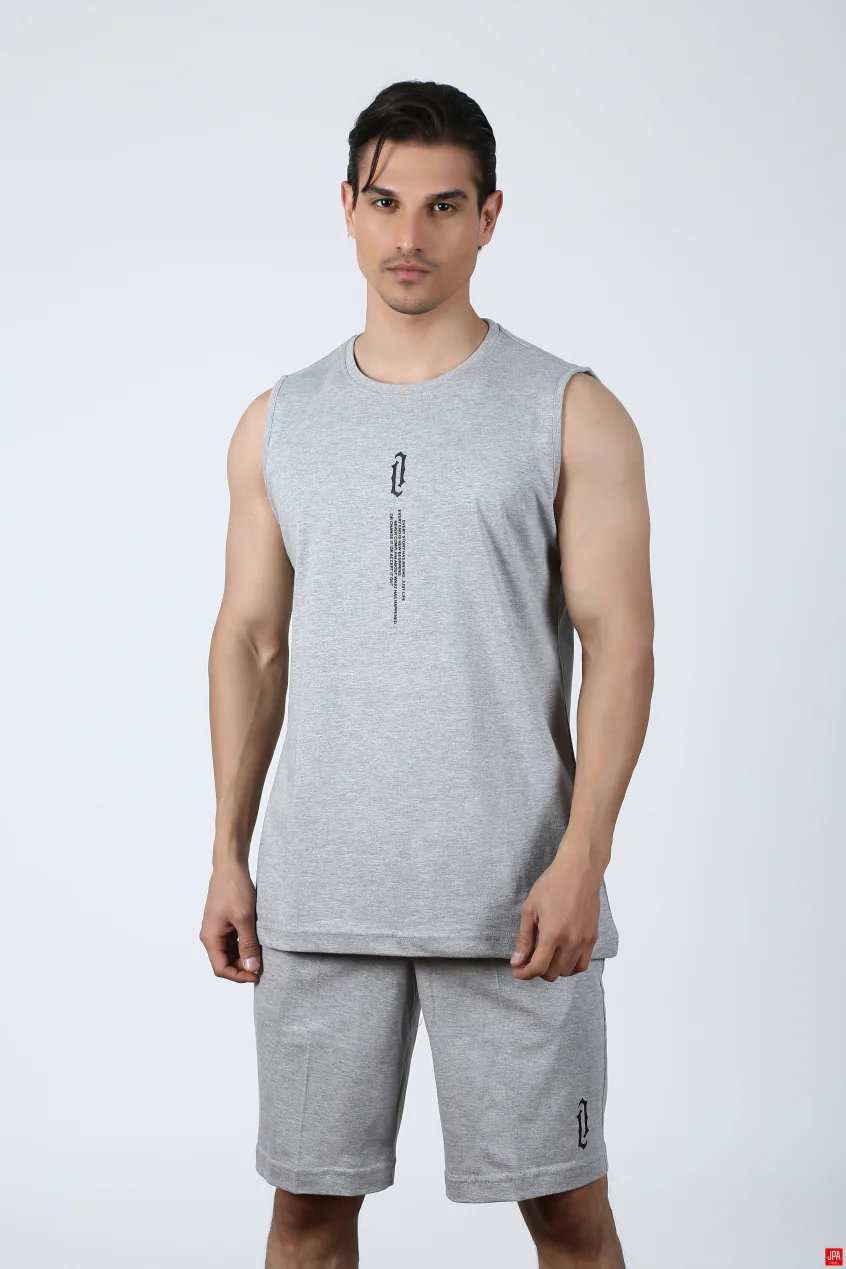 ست تاپ حلقه ای و شلوارک مردانه جی پی ای JPA کد 02327