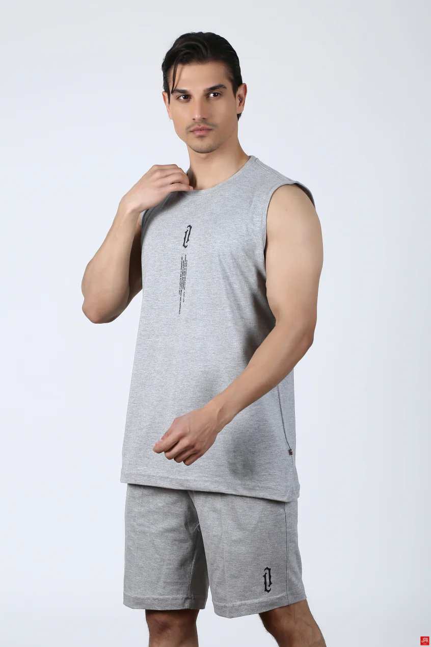 ست تاپ حلقه ای و شلوارک مردانه جی پی ای JPA کد 02327