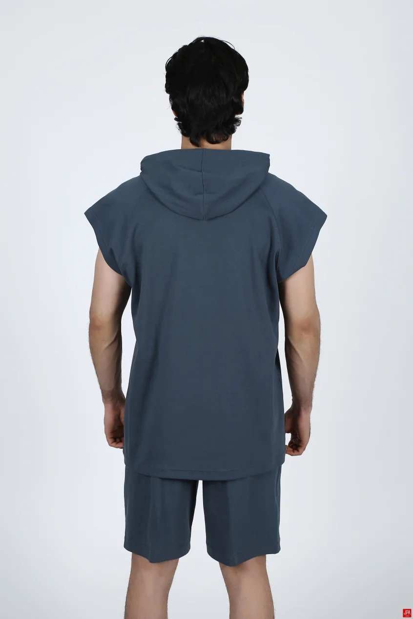 ست تاپ حلقه ای و شلوارک مردانه سبز روشن جی پی ای JPA کد 02357