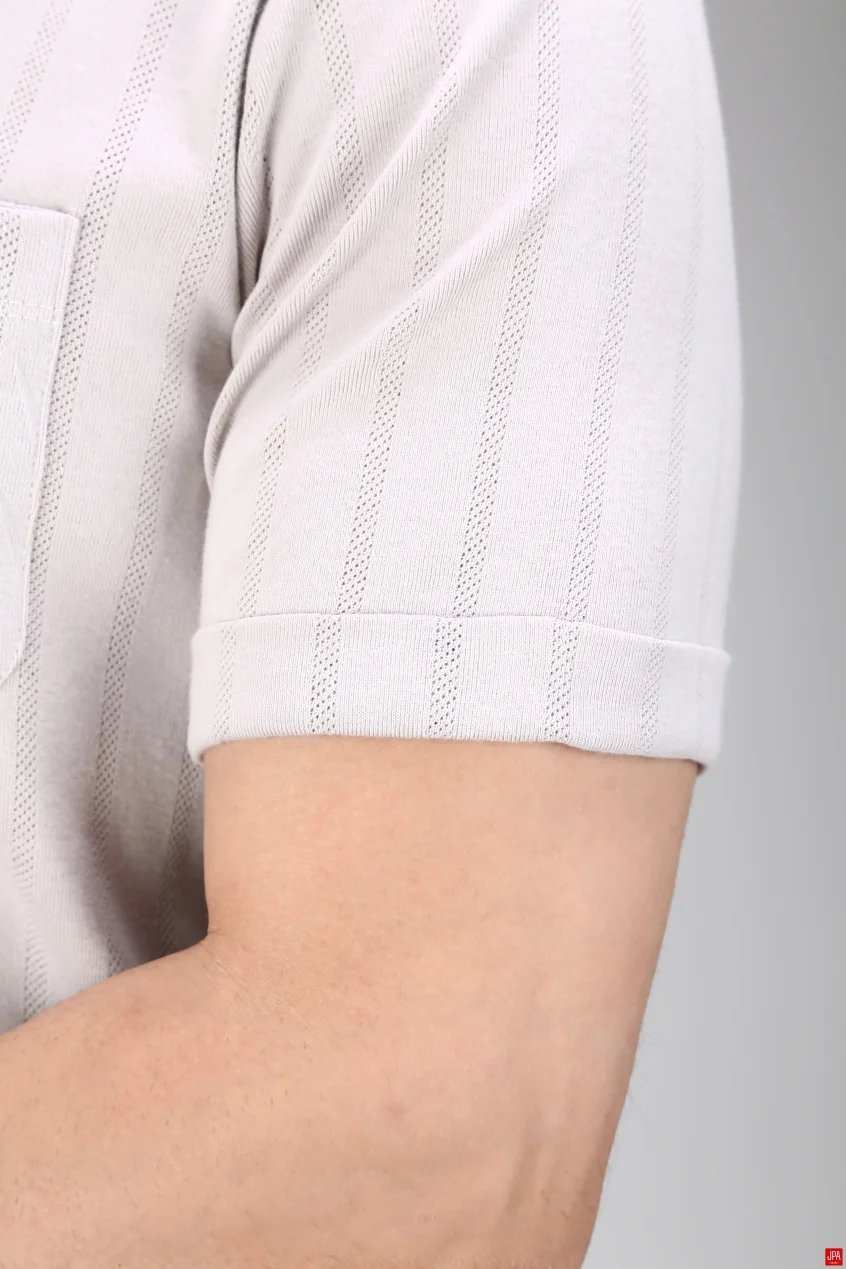 تی شرت مردانه یقه کوبایی اسلیم جی پی ای JPA کد 02425