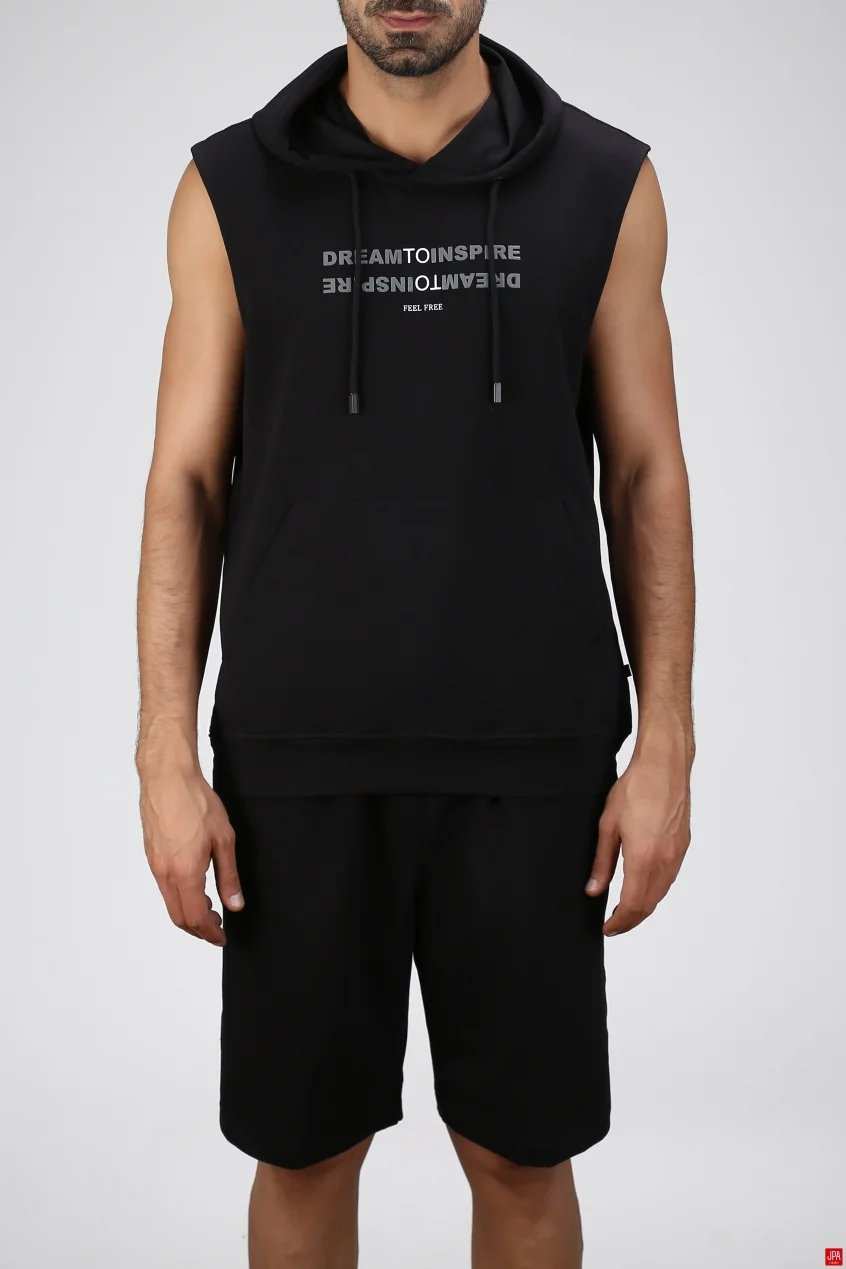 ست تاپ حلقه ای و شلوارک مردانه جی پی ای JPA کد 02450