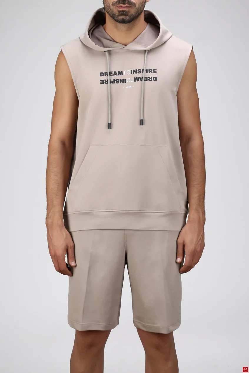 ست تاپ حلقه ای و شلوارک مردانه جی پی ای JPA کد 02450