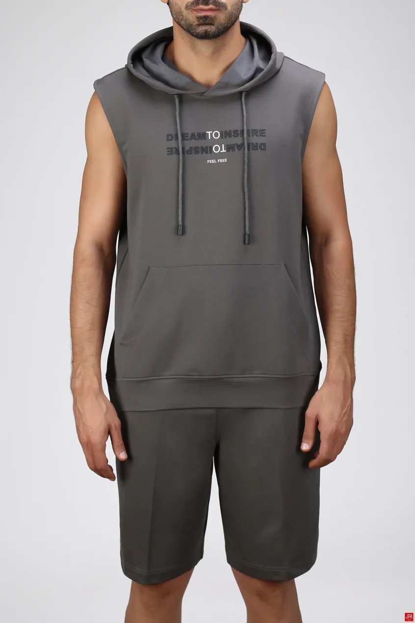 ست تاپ حلقه ای و شلوارک مردانه جی پی ای JPA کد 02450