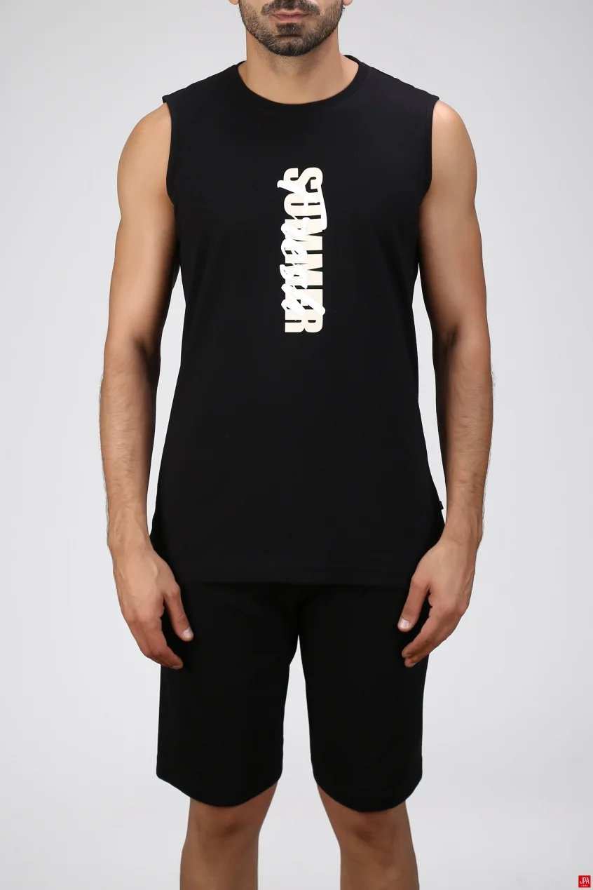 ست تاپ حلقه ای و شلوارک مردانه جی پی ای JPA کد 02459