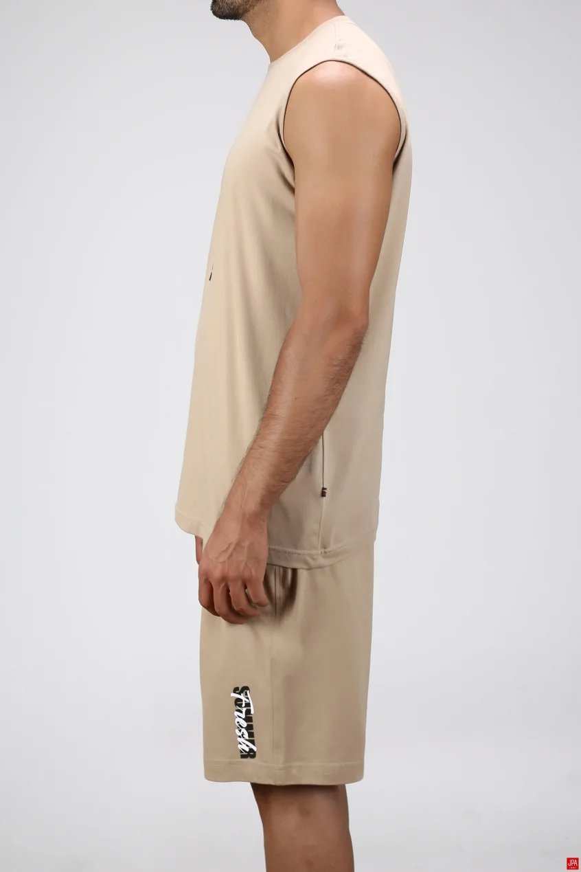 ست تاپ حلقه ای و شلوارک مردانه جی پی ای JPA کد 02459