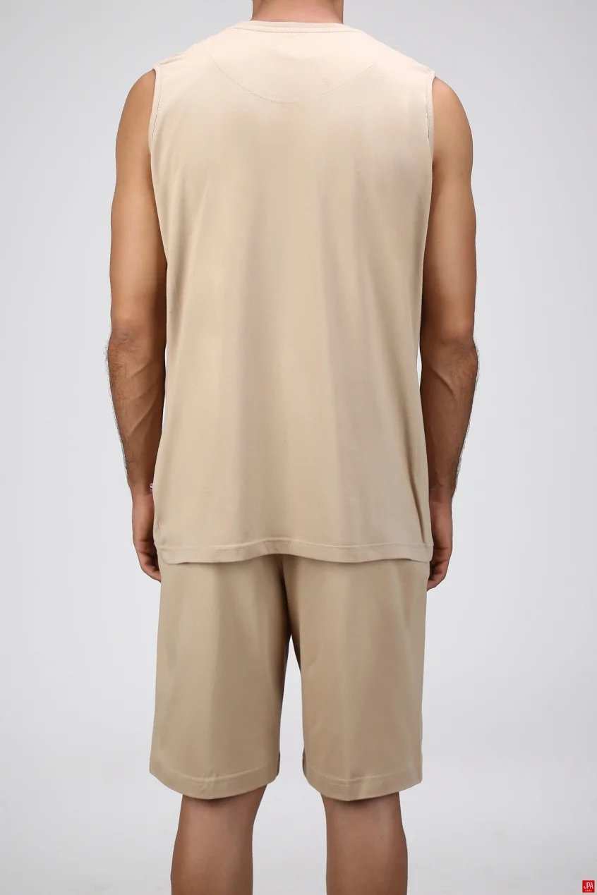 ست تاپ حلقه ای و شلوارک مردانه جی پی ای JPA کد 02459