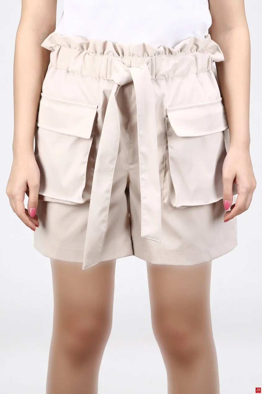 شلوارک کتان زنانه مشکی جی پی ای JPA کد 03061