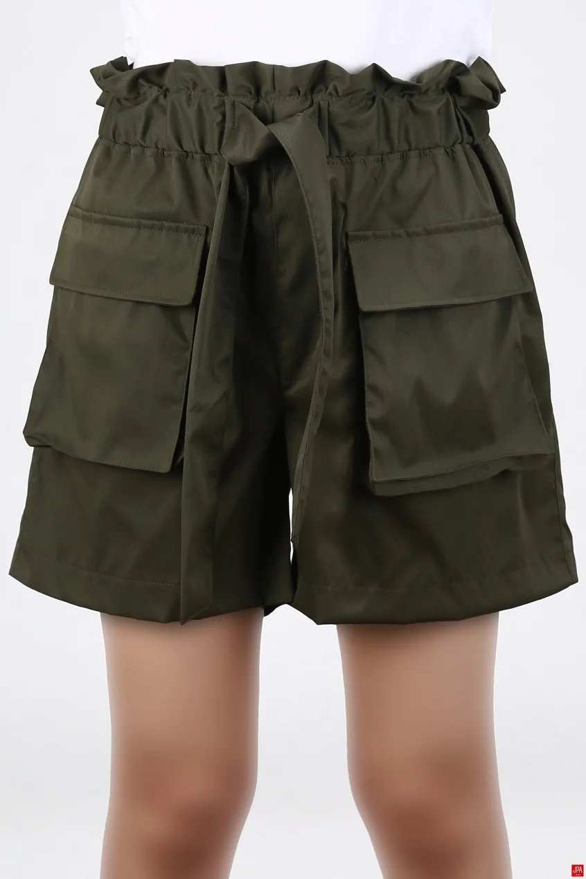 شلوارک کتان زنانه مشکی جی پی ای JPA کد 03061