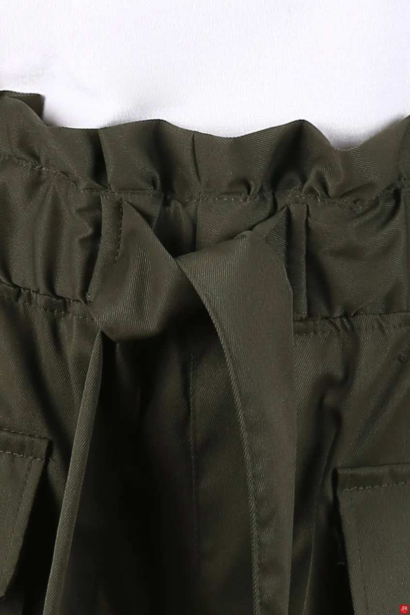 شلوارک کتان زنانه مشکی جی پی ای JPA کد 03061