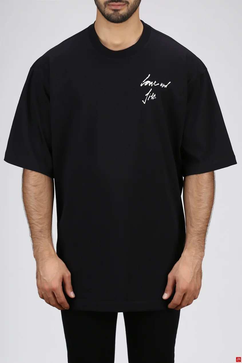 تی شرت مردانه مشکی جی پی ای JPA کد 03045