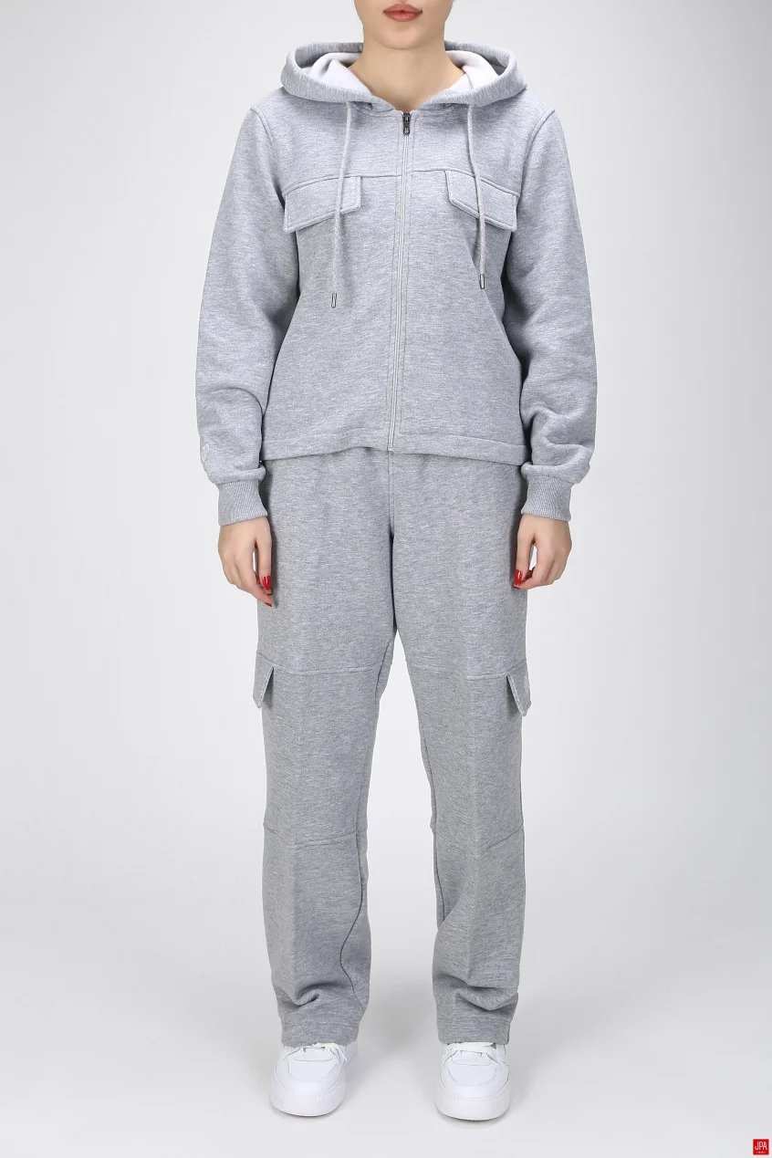 ست سویشرت و شلوار زنانه دورس مشکی جی پی ای JPA کد 03086