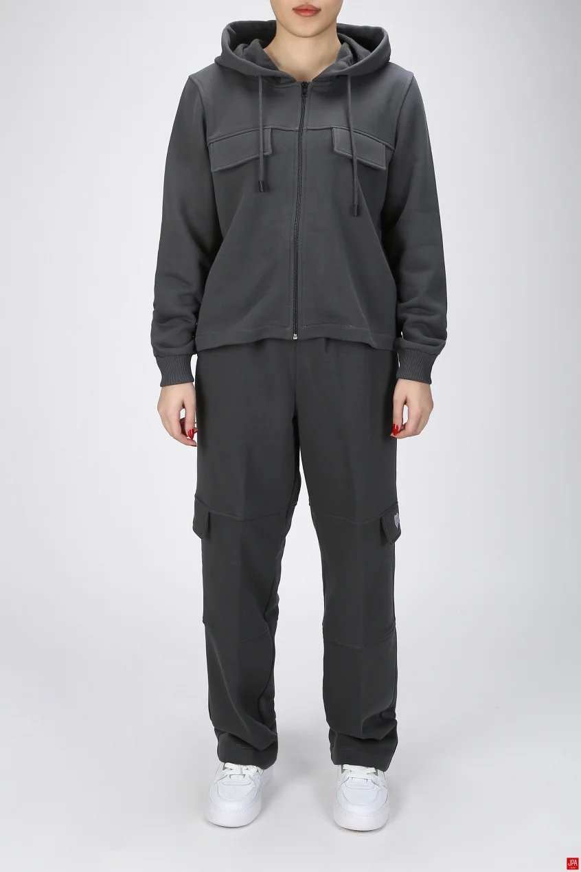 ست سویشرت و شلوار زنانه دورس مشکی جی پی ای JPA کد 03086