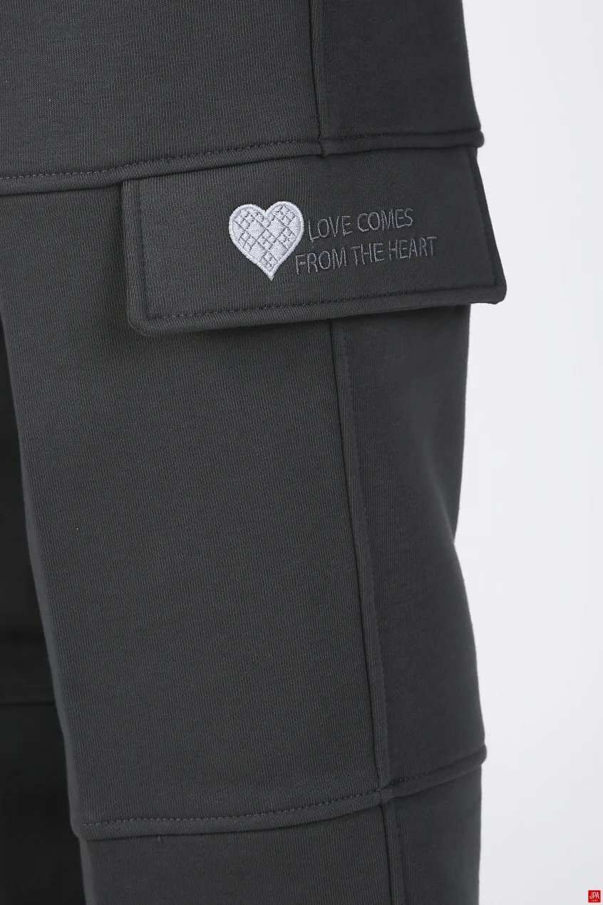 ست سویشرت و شلوار زنانه دورس مشکی جی پی ای JPA کد 03086