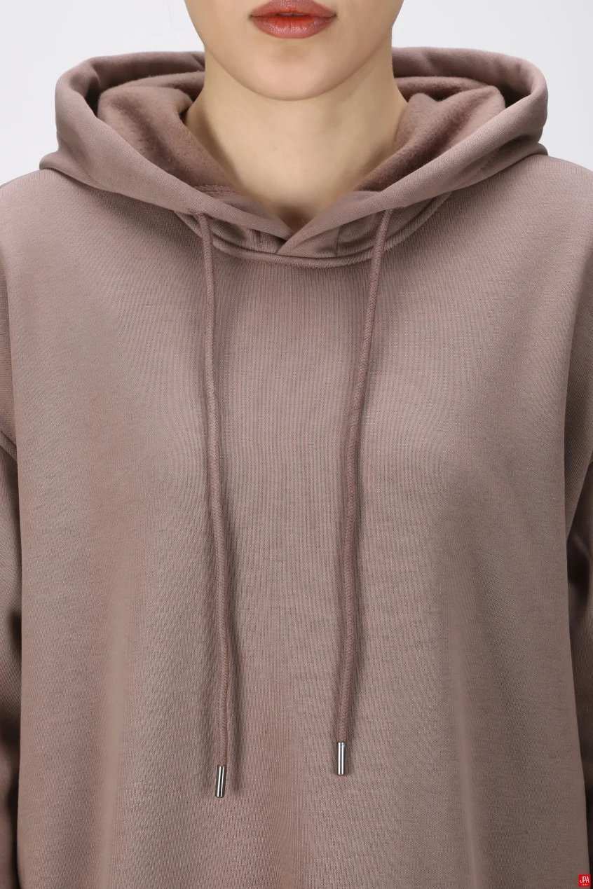 هودی زنانه دورس کلاهدار مشکی جی پی ای JPA کد 03128