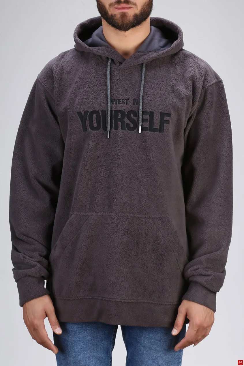 هودی مردانه کلاهدار مشکی جی پی ای JPA کد 02465