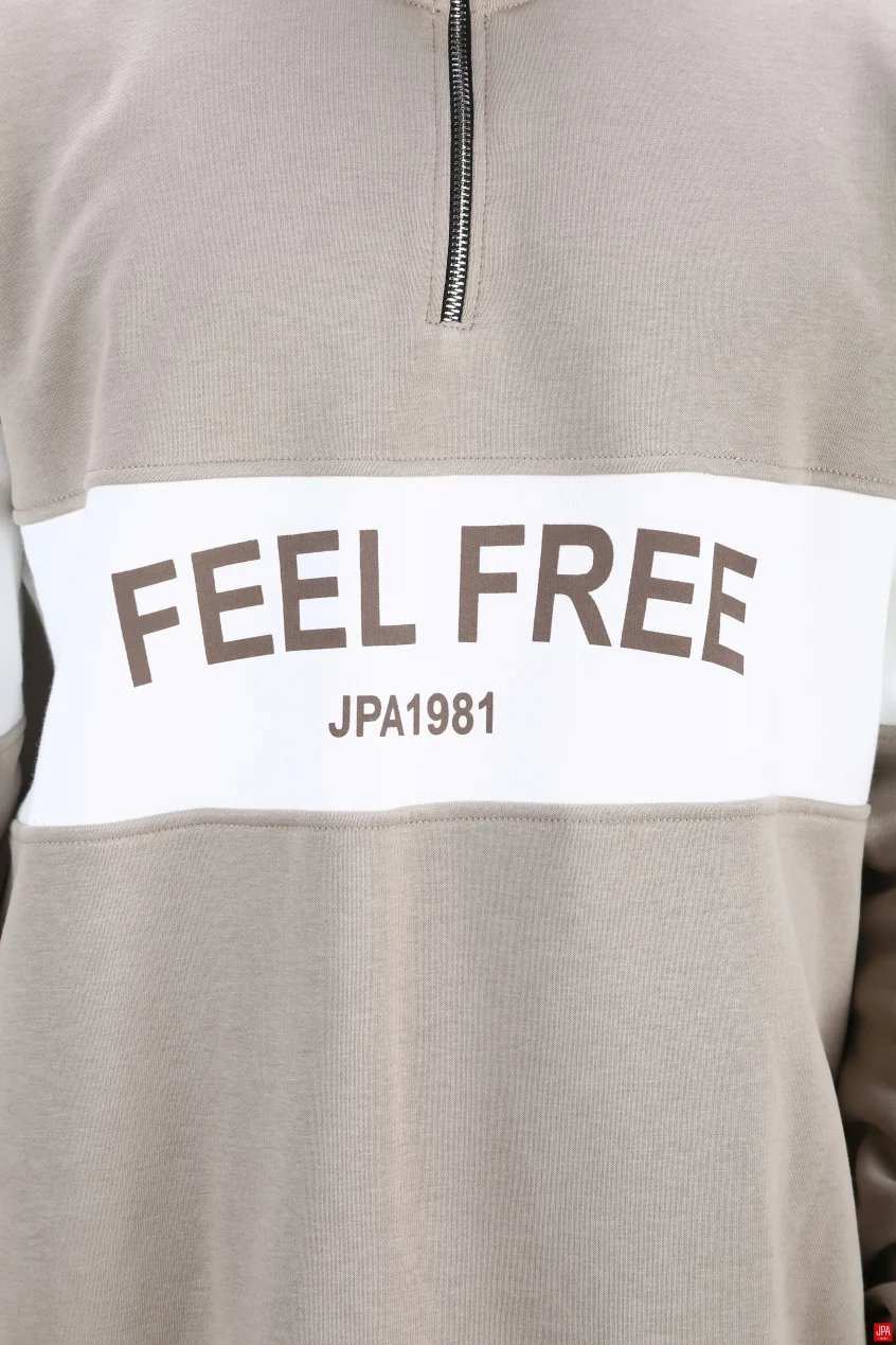 بلوز مردانه دورس نیم زیپ مشکی جی پی ای JPA کد 03107