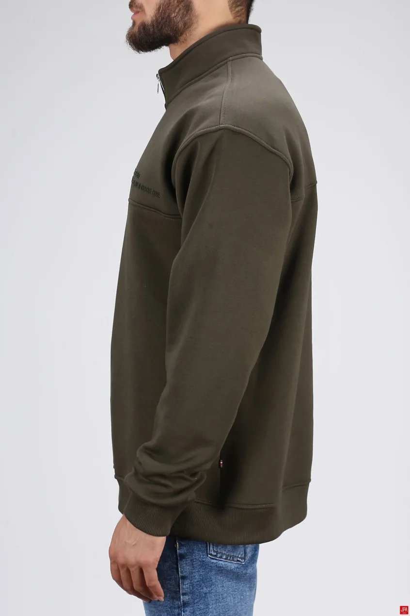 بلوز مردانه دورس نیم زیپ مشکی جی پی ای JPA کد 03114