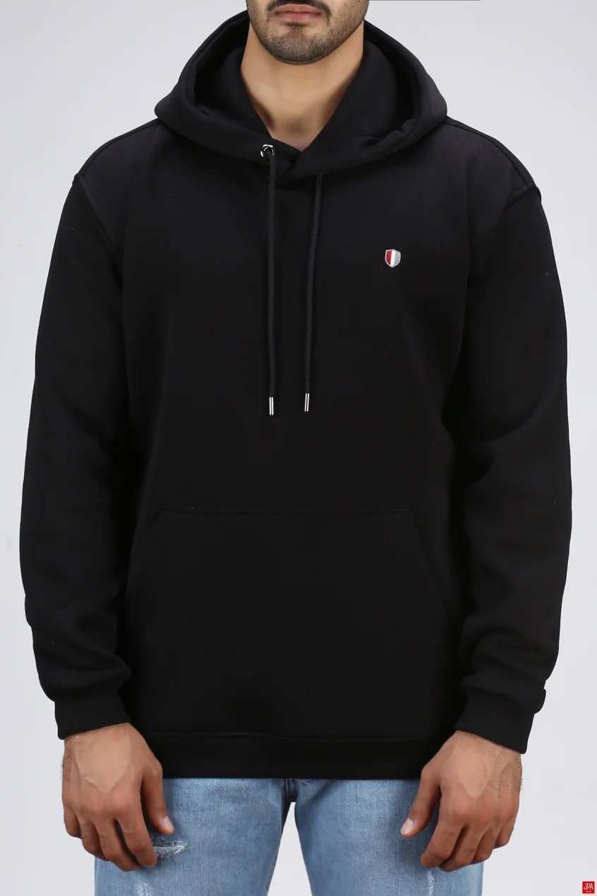 هودی مردانه دورس کلاهدار مشکی جی پی ای JPA کد 03142