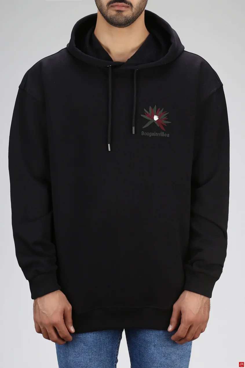 هودی مردانه دورس کلاهدار مشکی جی پی ای JPA کد 03147