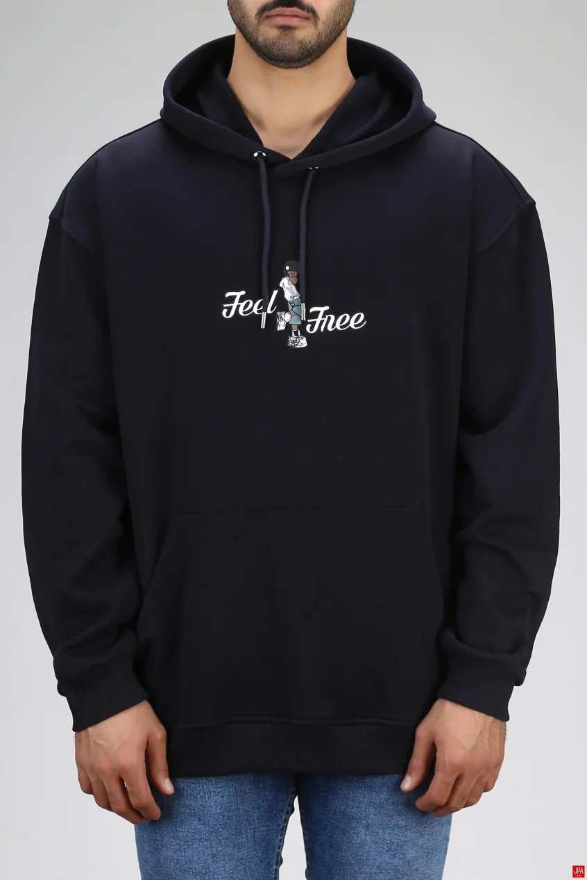 هودی مردانه دورس کلاهدار سرمه ای جی پی ای JPA کد 03149