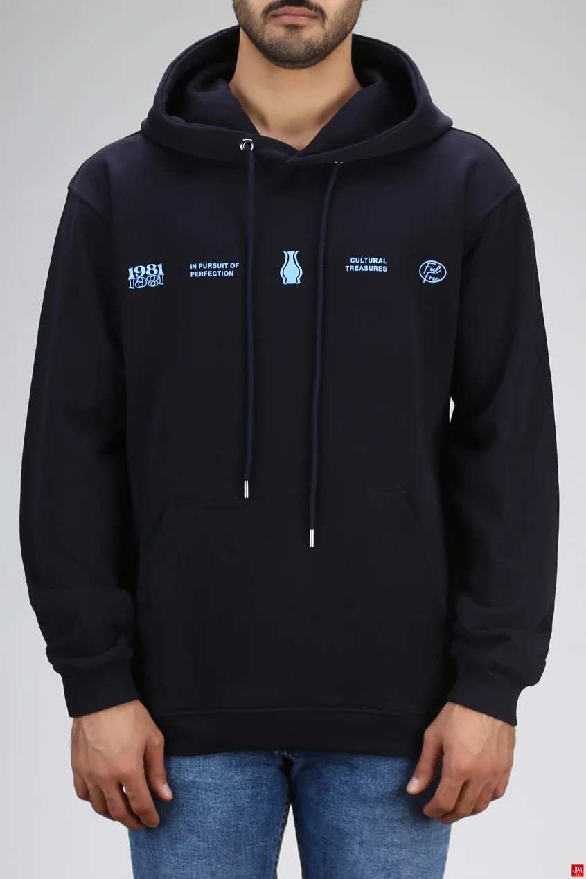 هودی مردانه دورس کلاهدار مشکی جی پی ای JPA کد 03151