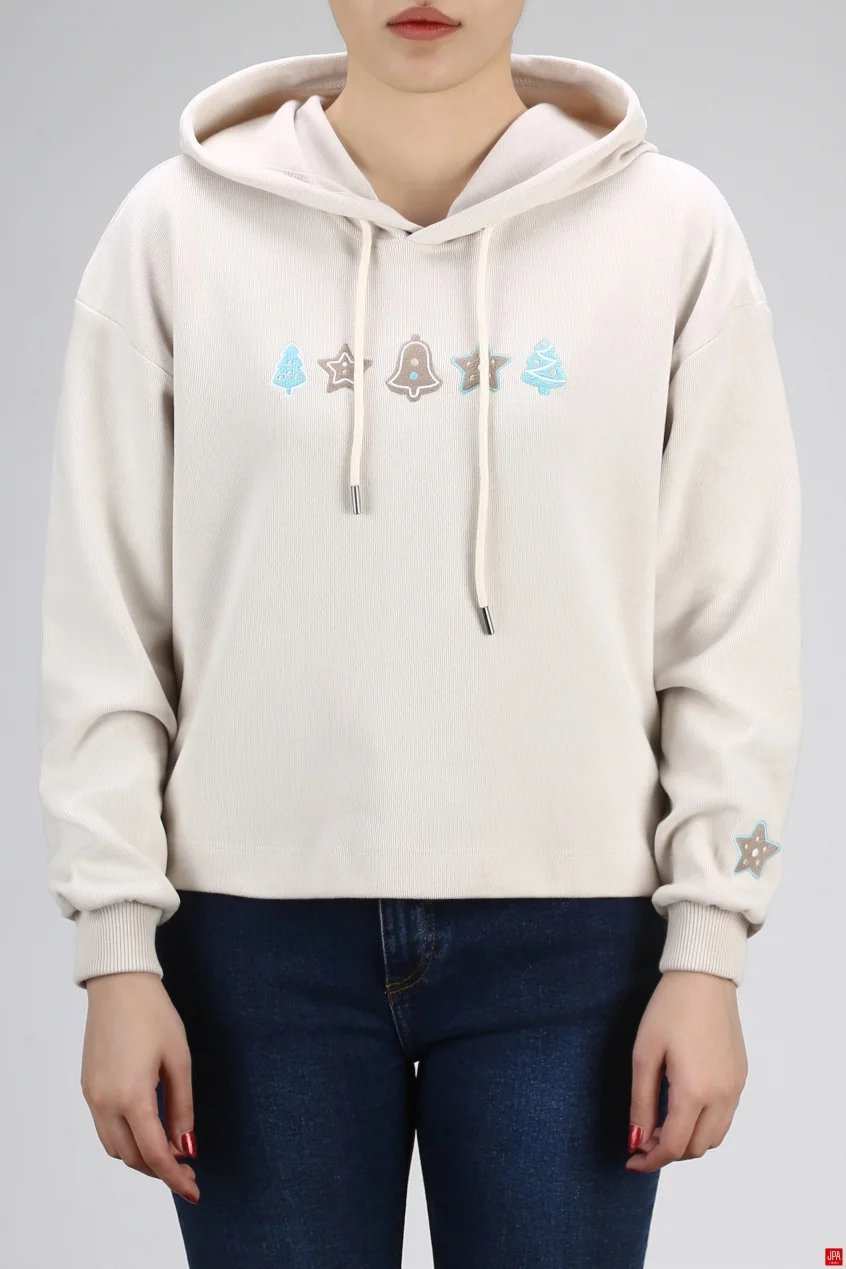 هودی زنانه کلاهدار سبز روشن جی پی ای JPA کد 03169