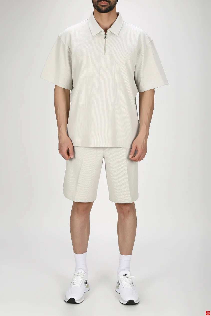 ست تی شرت و شلوارک مردانه اسپرت مشکی جی پی ای JPA کد 03244