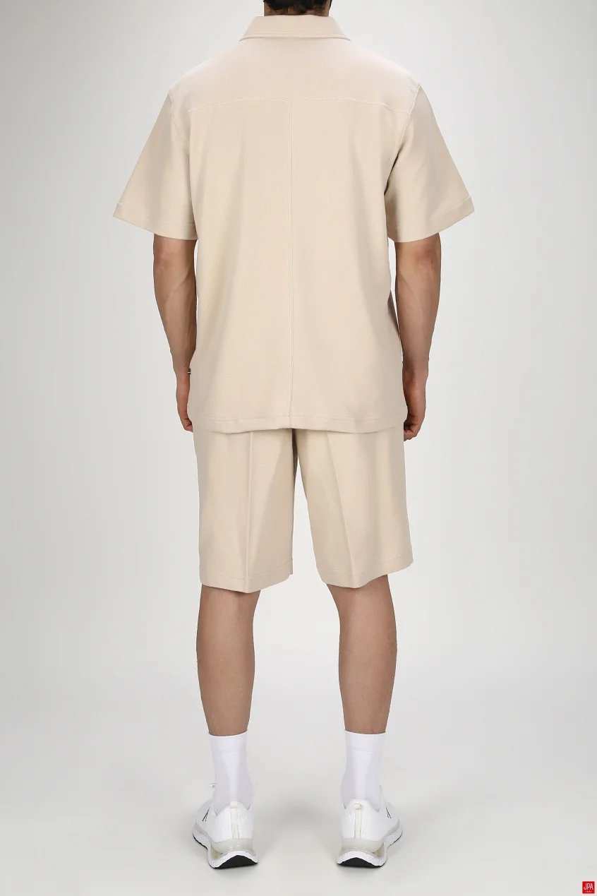 ست تی شرت و شلوارک مردانه اسپرت مشکی جی پی ای JPA کد 03293